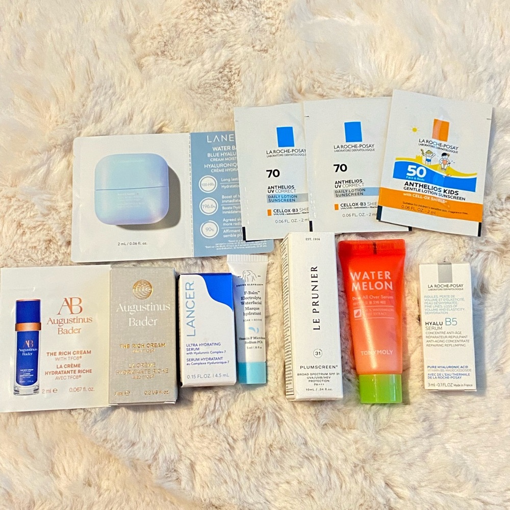 11 samples Facial cream and sunscreen